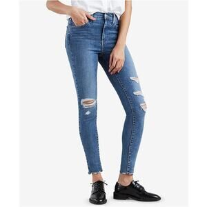 LEVI'S 720 Distressed Medium Wash  High-Rise Super Skinny Jeans Sz 25